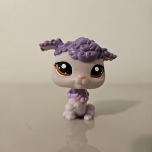 SOLD - Littlest Pet Shop #2497 Purple Poodle With Brown Eyes